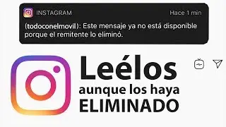 Como RECUPERAR MENSAJES ELIMINADOS de instagram 📸😎