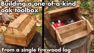 DIY Learning Woodworking 16: Making a one-of-a-kind oak toolbox from a single log