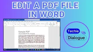 How to Edit a PDF File in Word