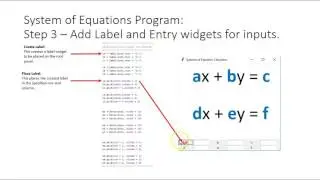 SofE - Pythong 3 GUI: Adding Label and Entry Widgets (PP)