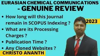 Christo Ananth - Eurasian Chemical Communications (echemcom)- Sami Publishing -Scopus Review-English