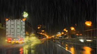 ☔️Driving in the Heavy Rain😴relax＆sleep💤Ambient noise