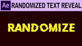 Randomized Title Reveal Animation - Adobe After Effects Tutorial