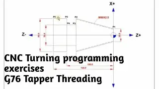 G76 Multipal Threading Canned Cycle Programing||CNC Programming||Multiple External Threading Cycle