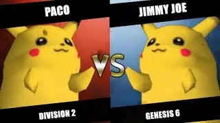 G6 - Paco (Pikachu) Vs. Jimmy Joe (Pikachu) SSB64 Division 2