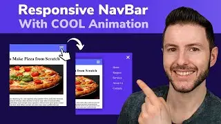 Responsive NavBar Using HTML CSS JS | Navigation Menu Bar With COOL Animation | Hamburger Menu Nav