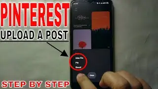 ✅ How To Upload A Post On Pinterest 🔴