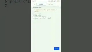 addition of two given numbers in python. 