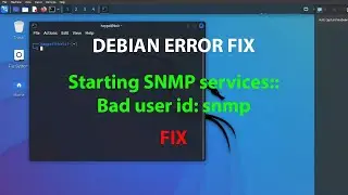LINUX ERROR FIX: Starting SNMP services::Bad user id: snmp