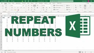 How to get repeating numbers in excel 1,2,3,1,2,3