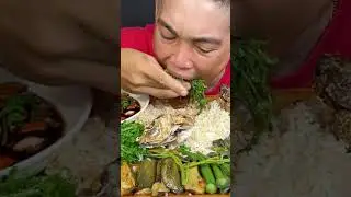 Pritong Tilapia and Veggies #shortvideo #asmr #eating #eatingshow