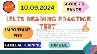 ielts general reading practice test 2024 with answers | 10 sep