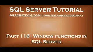 Window functions in SQL Server