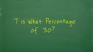 7 is what percentage of 30? Let’s solve the percent problem step-by-step…