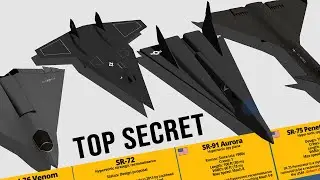 TOP SECRET Aircraft Projects Type & Size Comparison 3D