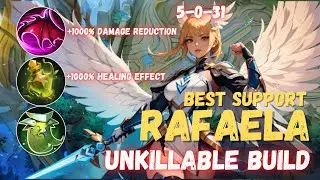 UNKILLABLE RAFAELA BUILD (DAMAGE REDUCTION + HEALING EFFECT) || RAFAELA BEST BUILD 2024 || MLBB