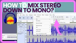 How To Mix Stereo Tracks  To  Mono Format in Audacity