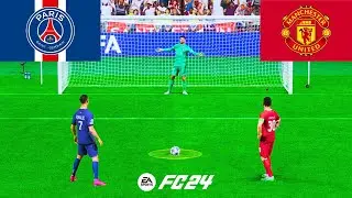 PSG VS MANCHESTER UNITED ! FIFA 24 PENALTY SHOOTOUT ! RONALDO VS MESSI ! HAALAND VS MBAPPE ! FINAL