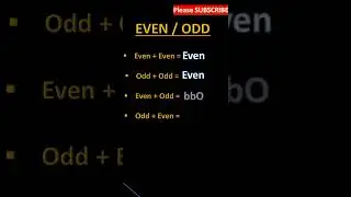 Even & Odd numbers 
