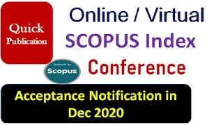 Scopus Conference Fast Publication || Acceptance in Dec 2020