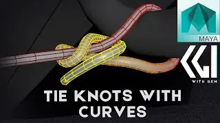 How to tie a knot and draw curves onto geometry in Maya