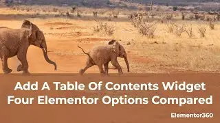 Add A Table Of Contents Widget – Four Elementor Options Compared