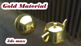 How to create Gold material in 3ds max using Vray plugin / V ray ( V_ray )