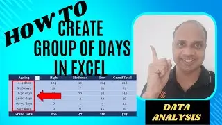 Data analysis - How to create group of days in Excel