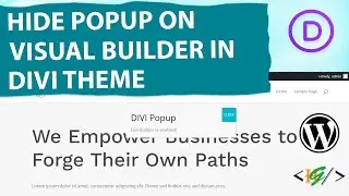 How to Hide Popup on Divi Visual Builder in WordPress | Divi Theme
