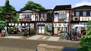 Japanese Street • The Sims 4 • No CC | Slow Motion