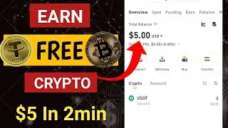 4 Apps to earn free $5 crypto in 2 minutes ( usdt, Bitcoin) / how to earn free usdt, Bitcoin