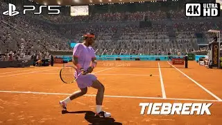 TIEBREAK - Nadal vs Federer | PS5 Gameplay (4K 60FPS)