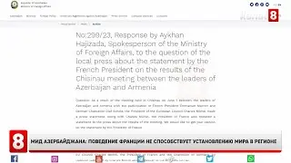 МИД Азербайджана: поведение Франции не способствует установлению мира в регионе