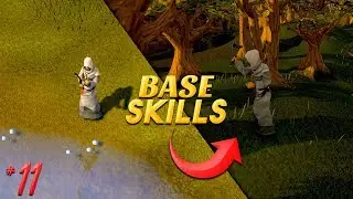 Working On BASE 50 Skills! - IRONNoob Hardcore Edition #11