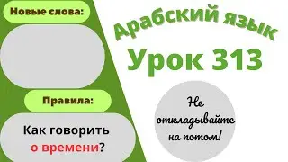 Начните сейчас! Арабский язык для начинающих. Урок 313.