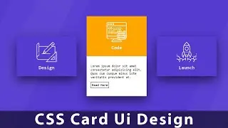 How To Design CSS Card UI In HTML & CSS | Card UI Hover Effect | CSS Card Layout Design | Wpshopmart