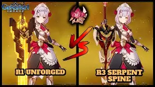 NOELLE: R1 UNFORGED VS R3 SERPENT SPINE! (COMPARISON) | Genshin Impact