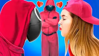 GIRL PLAYS CANDY KISS CHALLENGE WITH SQUID GAME GUARD | Fun And Popular Challenges You Should Try
