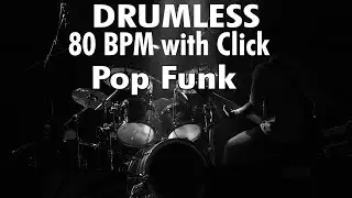 Beginners Backing Track Drumless |  80 BPM with Click | Easy Level | Ambient Pop Funk