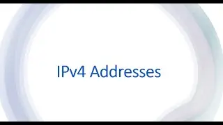 IPv4 Addresses ,PartOne