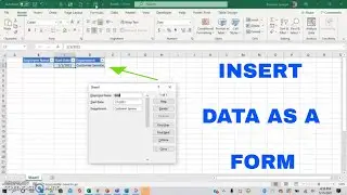 How To Insert Data Into A Table As A Form In Excel With Ease! 