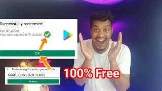 ₹40 ✅ FREE Google play REDEEM CODE, google play gift card, How to get free redeem code for playstore