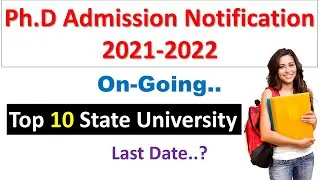 PhD Admission 2021 in State University | PhD Admission Notice 2021