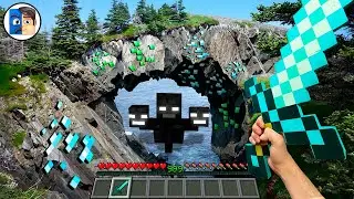 Minecraft in Real Life WITHER BOSS BATTLE in Realistic Minecraft 創世神第一人稱真人版