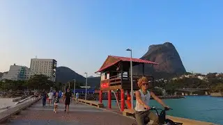 Brasil Rio de Janeiro walking tour 4k. Praia dos Amores. Barra da Tijuca  Lifeguard Tower 1 on pier