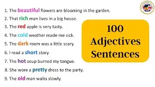 100 Adjectives Sentences Examples, Adjectives Words in Sentences #adjective #grammar