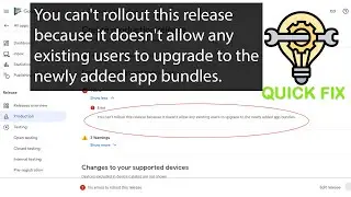 It doesnt allow any existing users to upgrade to the newly added app bundles. | GOOGLE PLAY CONSOLE