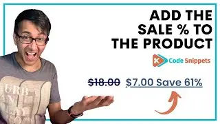 Show Percent % Savings on Sale - WooCommerce - Code Snippets - CodeSnippets - Wordpress Code Snippet