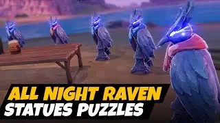 All Night Raven Statues Puzzle  | Twinning Isle Puzzles Genshin Impact 2.8 Golden Apple Archipelago