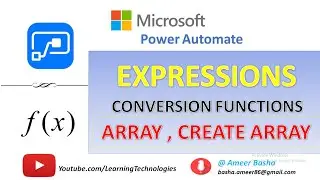 Microsoft Power Automate Tutorials || Module 38 : Array & Create Array Conversion Functions